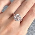 thumbnail image 2 of solitaire jewels 5CT Asscher Moissanite Double Prong Solitaire Engagement Ring For Women, 18K Rose Gold, 2 of 6
