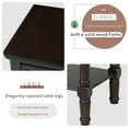 thumbnail image 4 of Table Console Étroite, Table Mince pour Canapé avec Trois Tiroirs de Rangement et Tablette Inférieure pour Entrée et Salon (Espresso), 4 of 16