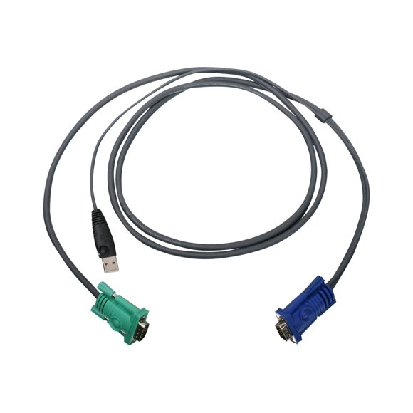 IOGEAR G2L5202U - Video / USB cable - USB, HD-15 (VGA) (M) to HD-15 (VGA) (M) - 6 ft - for IOGEAR GCS1716; MiniView Dual View KVM Switch GCS1744, Dual View KVMP Switch GCS1742