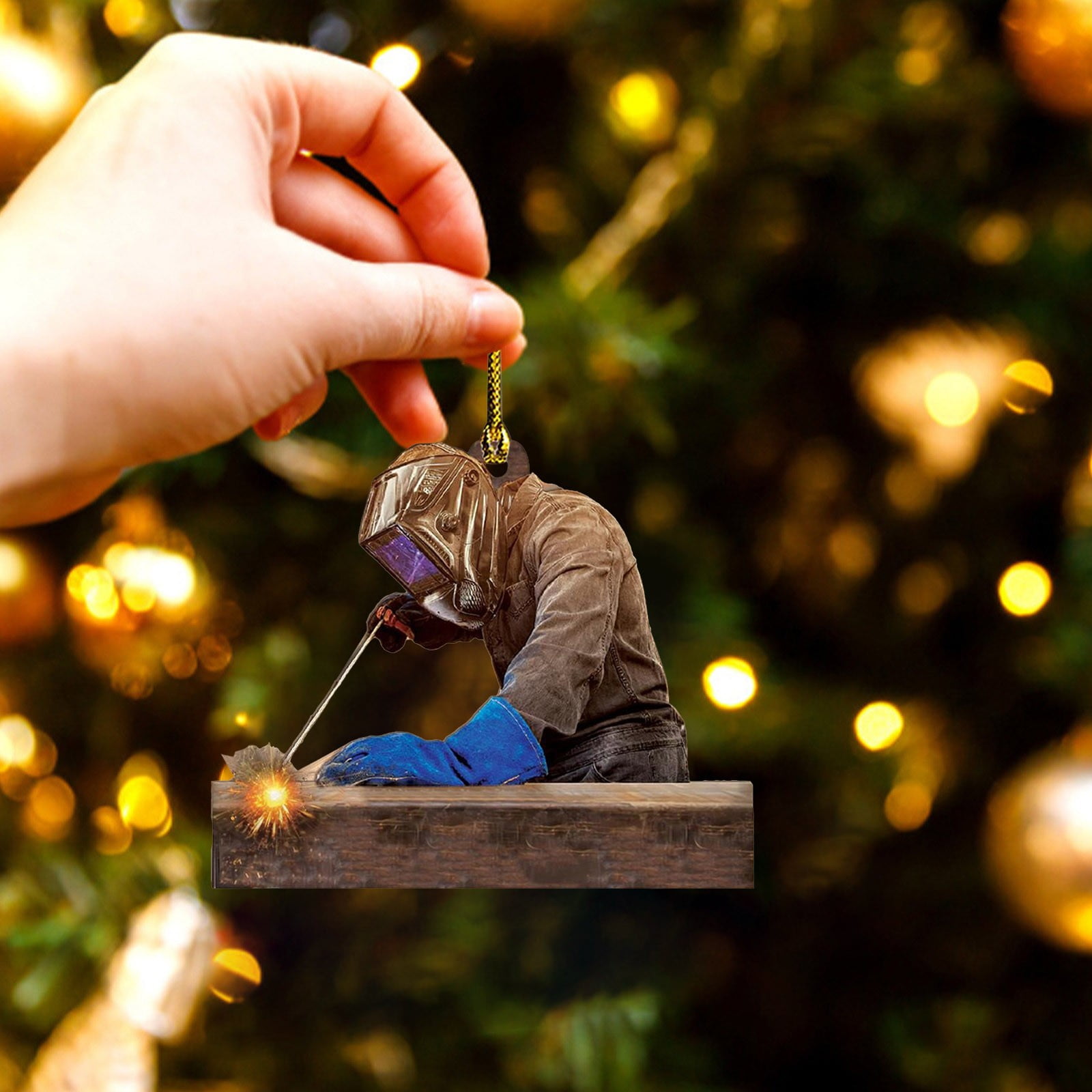 Christmas decorations Personalized Welder Ornament Flat Two Sided