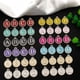 thumbnail image 2 of 10 colores disponibles Accesorios de aleación de bricolaje 1 juego de cada uno de los 26 colgantes de aceite de goteo de aleación de doble cara con pincel del alfabeto (negro), 2 of 5