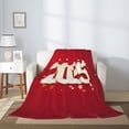thumbnail image 5 of Throw Blanket for Couch Sofa and Bed, Happy New 2025 Year Super Soft Plush Throw Blanket, Fuzzy Cuteness Comfy Warm Washable Flannel Blanket & Throws for All Season 80"x60", 5 of 7