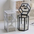 thumbnail image 3 of Bewildely Caja de cepillo cosmético de espacio amplio resistente a impactos y que no se deforma para cepillos caja de cosméticos de vidrio Almacenamiento y organización del hogar Negro-Hexágono, 3 of 6