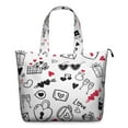 thumbnail image 1 of Cartoon Character Weekender Bag with Fun Rainbow & Galaxy Design Large Capacity Travel Tote, Lightweight Airplane Friendly for Business Weekend Trips, 1 of 5