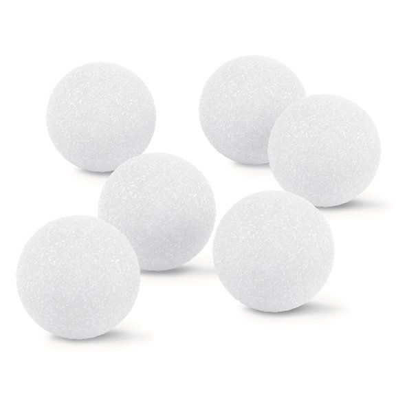 Floracraft White 2.5" 6 ct. (144 Total) CraftFōM Ball - Decorative Foam for DIY Decoration, Weddings, Birthdays, and Parties - Bulk 24 Pack
