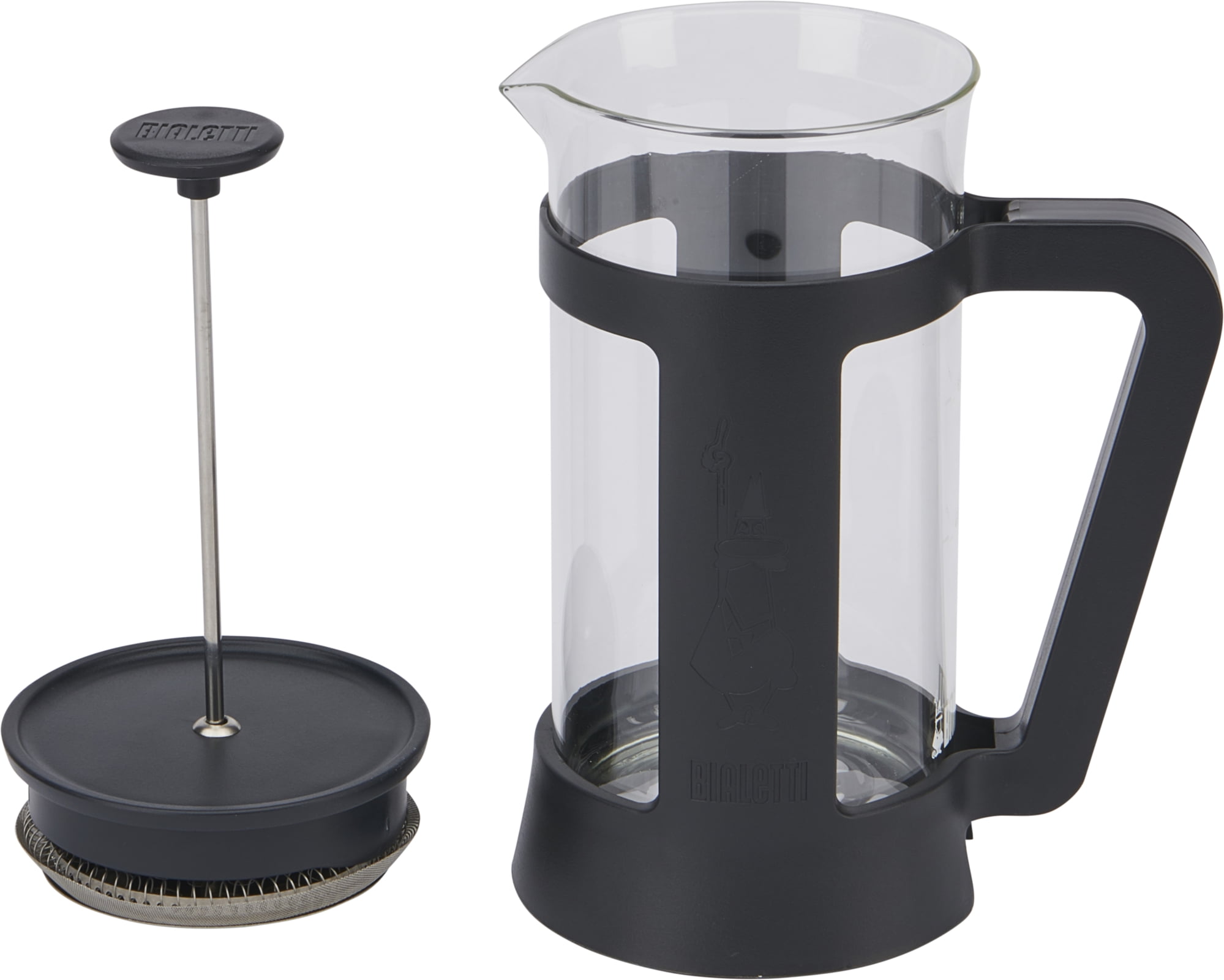Bialetti Coffee Press Smart, French Press for coffee or tea, borosilicate  glass container, dishwasher safe, 1 L - 34 Oz (8-cup), Black