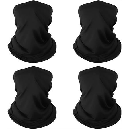 NOGIS 4Pcs Neck Gaiter Face Mask Scarf Dust Sun Protection Cool Lightweight Windproof Breathable Fishing Hiking Running Cycling