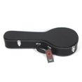 thumbnail image 2 of Glarry Hardshell a-Style Microgroove Pattern Leather Wood Mandolin Case Black, 2 of 4