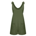 thumbnail image 4 of Riecok Summer Rompers for Women Sleeveless One Piece Jumpsuit Solid Beach Vacation Overalls with Pockets, 4 of 7