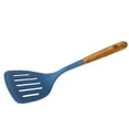 thumbnail image 3 of The Pioneer Woman Silicone Slotted Turner with Olivewood Handle, Blue, 3 of 7