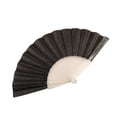 thumbnail image 1 of SIYTUAU Plastic Folding Fan With Glitter Fabric And Transparent Ribs For Party Dance Performance And Summer Cooling 9 Inches, 1 of 7