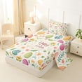 thumbnail image 2 of Erosebridal Happy Easter Twin Sheet Sets,Vintage Multicolor Easter Eggs Bedding For Kids Girls 3pcs, 2 of 6