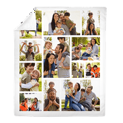 Customizable 50x60 Collage Fleece Photo Blanket