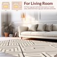 thumbnail image 2 of ODIKA 8' x 10' Machine Washable Non-Slip Area Rug, Geometric Square High Traffic Rug, Ivory, 423305, 2 of 7