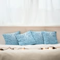 thumbnail image 7 of Ambesonne Modern Throw Pillow Cover 4 Pack, Glass with Water Marks, 24", Pale Blue White, 7 of 7