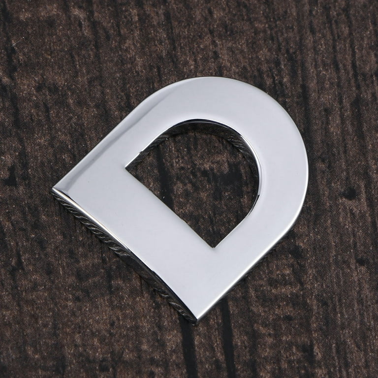 Hemoton 3D DIY Metallic Alphabet Sticker Car Emblem Letter Silver Badge  Decal (D) 
