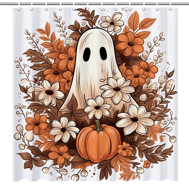Cortina de Ducha WDOplteas 71x71 Pulgadas Accesorios Impermeables Halloween