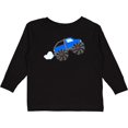 thumbnail image 3 of Inktastic Blue Monster Truck Action Boys or Girls Long Sleeve Toddler T-Shirt, 3 of 5