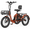 Amber Orange, variant on Lilypelle Electric Tricycle for Adults,Peak 1500W 48V Folding E-Mountain bike , 20" 6 Speed 3 Wheels Unisex Electric Bicycle with Front & Rear Basket, Removable 20AH Battery, LED light