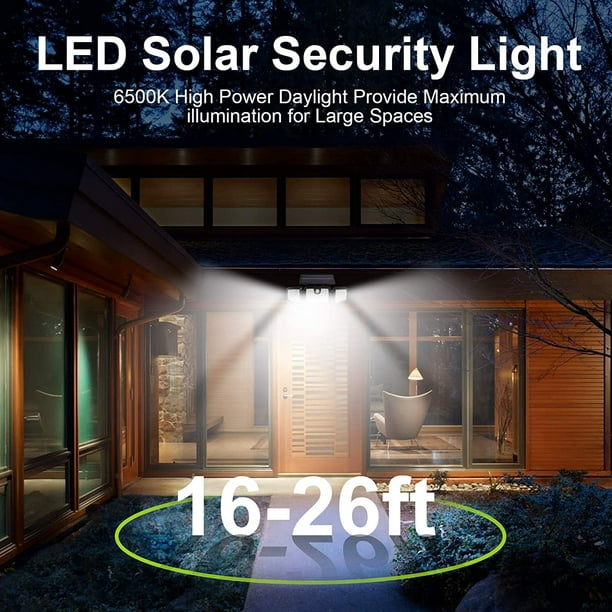 Lampe solaire d'extérieur, Dimunt 176 LED sans fil LED capteur de