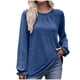 thumbnail image 2 of ICHUANYI Liquidación Camiseta holgada de manga larga con cuello redondo y moda para mujer ICHUANYI WER2023082202762, 2 of 6