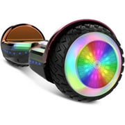 Gyrocopters PRO 6.0 Off-Road Hoverboard - UL 2272 Certified with Bluetooth, LED wheels, APP, No Fall Technology, Front and Back lights (Chrome Rainbow)