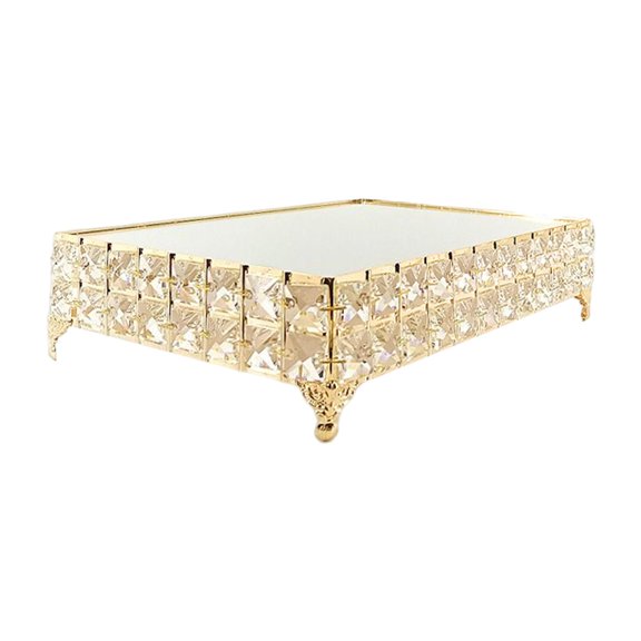 Fiocias Cake Stand Table Top Serving Tray Perfume Vanity Tray Fruit Bar Bathroom Bedroom Square 22.5x33.5x8cm
