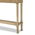 thumbnail image 2 of Baxton Studio Calvin Classic And Traditional French Farmhouse Oak Brown Finished Wood 3-Drawer Entryway Console Table, 2 of 9