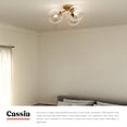 thumbnail image 3 of Alora Lighting SF549315AGOP Cassia 3 Light 18" Wide Semi-Flush Ceiling Fixture - Gold, 3 of 7
