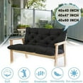 thumbnail image 2 of YLLN Outdoor Swing Cushions with Backrest, Waterproof Porch Swing Cushions Replacement, 4" Thicken Bench Cushion with Ties for Backyard Patio Lawn Garden, 60*40 in, 2 of 8