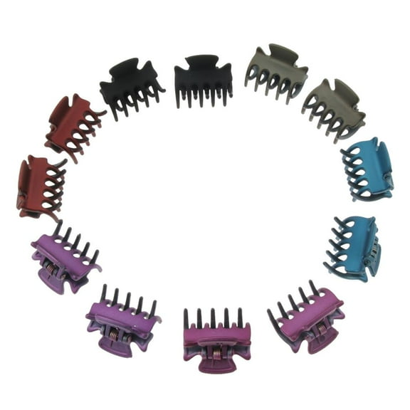 12 Pieces Mini Hair Claws Clip Hair Styling Accessories for Women and Girls