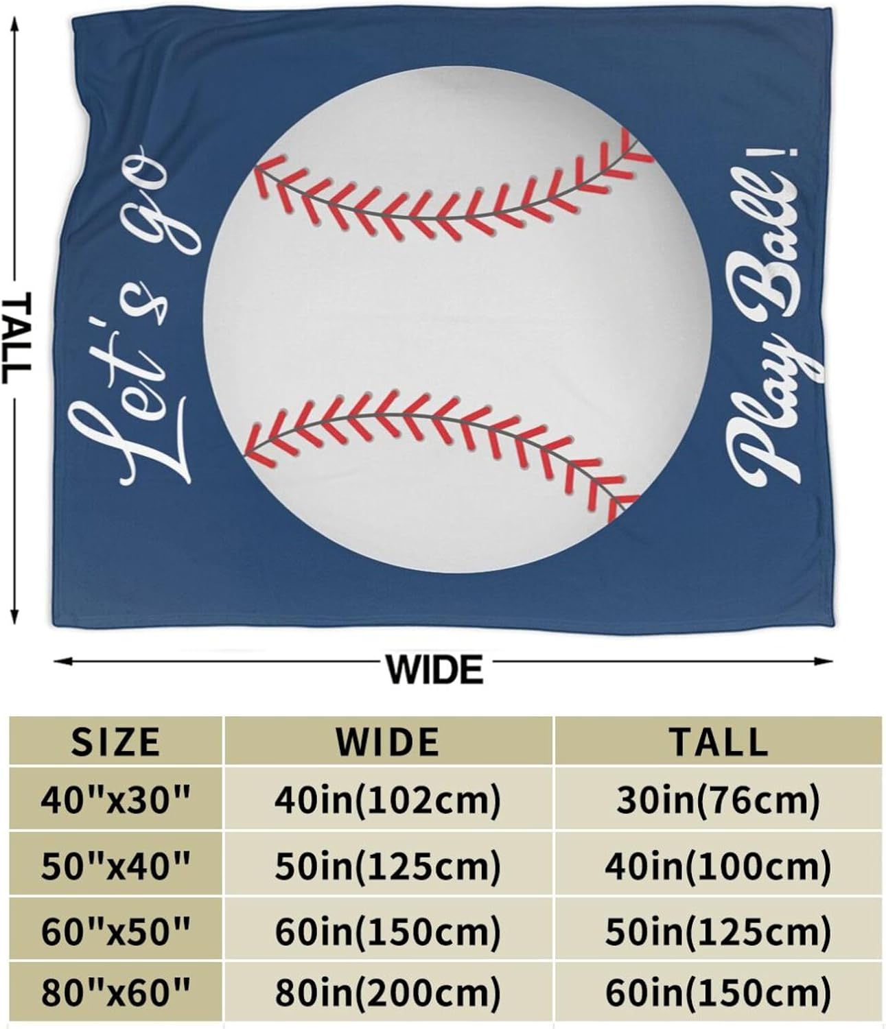 Baseball Blanket Sports Fleece Throw Blanket Super Soft Warm Cozy Fuzzy Plush Blanket Gifts for Girls Boys Kids Bed Decor 60"X80"