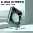 thumbnail image 2 of Allytechgroup for Samsung Galaxy Z Flip 5 Case with Screen Protector, Shockproof Solid Color Hinge Protection Bumper Rugged Case Cover for Women Men, Green, 2 of 7