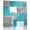 Turquoise, variant on Wall Art Prints, Turquoise Grey Ombre Framed Canvas Prints for Bedroom Living Room Bathroom Office, Abstract Vintage Oil Painting Gallery Wrap Wall Art Poster for Gifts Home Decor 8"x8"