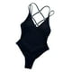 thumbnail image 5 of Trajes de baño de una pieza para mujer, traje de baño con cuello halter y escote en V profundo, traje de baño S, 5 of 8