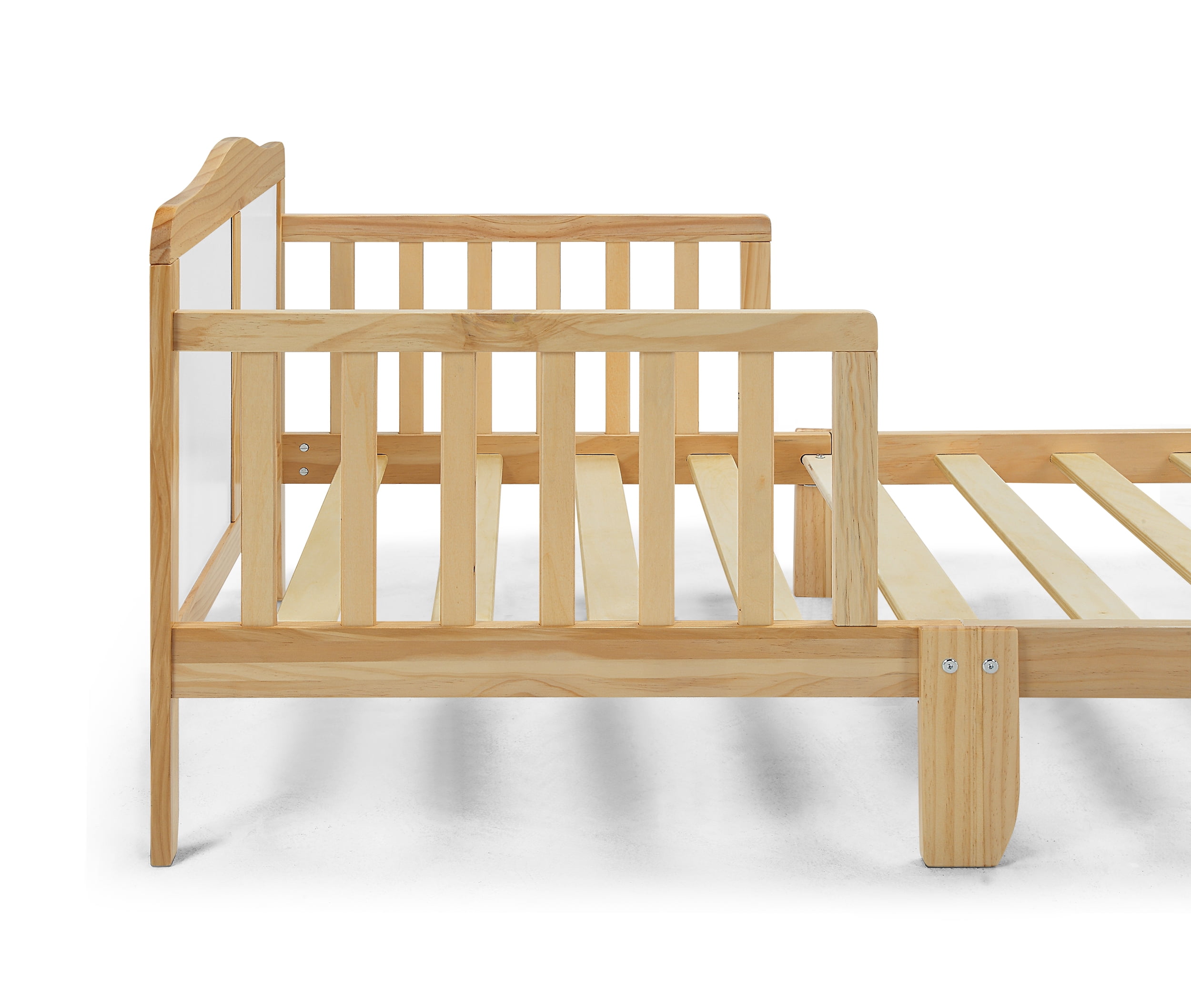 Olive & Opie Birdie Contemporary Wood Toddler Bed in Natural/White Wood Finish