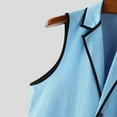 thumbnail image 6 of LEKWK Mens Sleeveless Shirts Tuxedo V Neck Suit Vest Casual Shirts Contrast Trim Button Dress Shirts Slim Fit Prom Wedding Party formal Waistcoat, 6 of 8