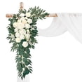 thumbnail image 2 of 2Pcs Floral Backdrop Wall Artificial Flower Swag for Stage Party Wedding Car, 2 of 8