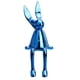 thumbnail image 1 of Adorno de conejo sentado de resina, figura de conejo, escultura animal creativa y sencilla L azul, 1 of 8