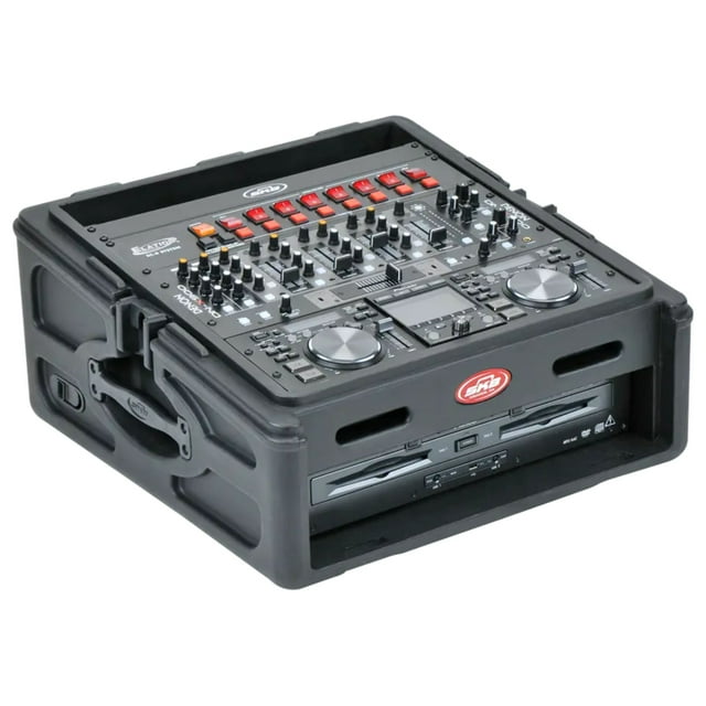 SKB Roto Rack/Mixer Console, 10U Slanted Rackmount on top, 2U Rackmount in Front