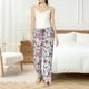thumbnail image 4 of Balery Abstract Floral Pantalones de pijama para mujer, pijamas ultraligeros, pantalones de estar por casa-Medium, 4 of 6