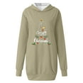 thumbnail image 3 of Merry Christmas Long Hoodies for Women 2025 Long Sleeve Xmas Tree Graphic Hooded Sweatshirt with Pockets Hoodie Dress, 3 of 6