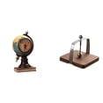 thumbnail image 1 of Reloj De Globo Terráqueo Moderno Con Base De Madera, Organizador Y Dispensador De Pañuelos Para Estantería De Oficina, Dormitorio, Cocina, Mesa De Comedor Y Decoración Del Hogar., 1 of 8