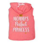 Angle View: Vibrant Life Pink Mommy`s Perfect Princess Dog or Cat Hoodie, Size XSmall