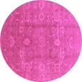 thumbnail image 1 of Ahgly Company Indoor Round Oriental Pink Industrial Area Rugs, 6' Round, 1 of 4