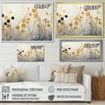 thumbnail image 4 of Designart "Flourishing Wonders Of Beige And Gold Flora" Plants Floater Framed Canvas Art Print, 4 of 5