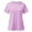 Purple, variant on DTBPRQ Ruffle Lace Sleeve Tops for Women Short Sleeve V Neck T-Shirts Loose Casual tee top Flowy Blouse Shirts Top