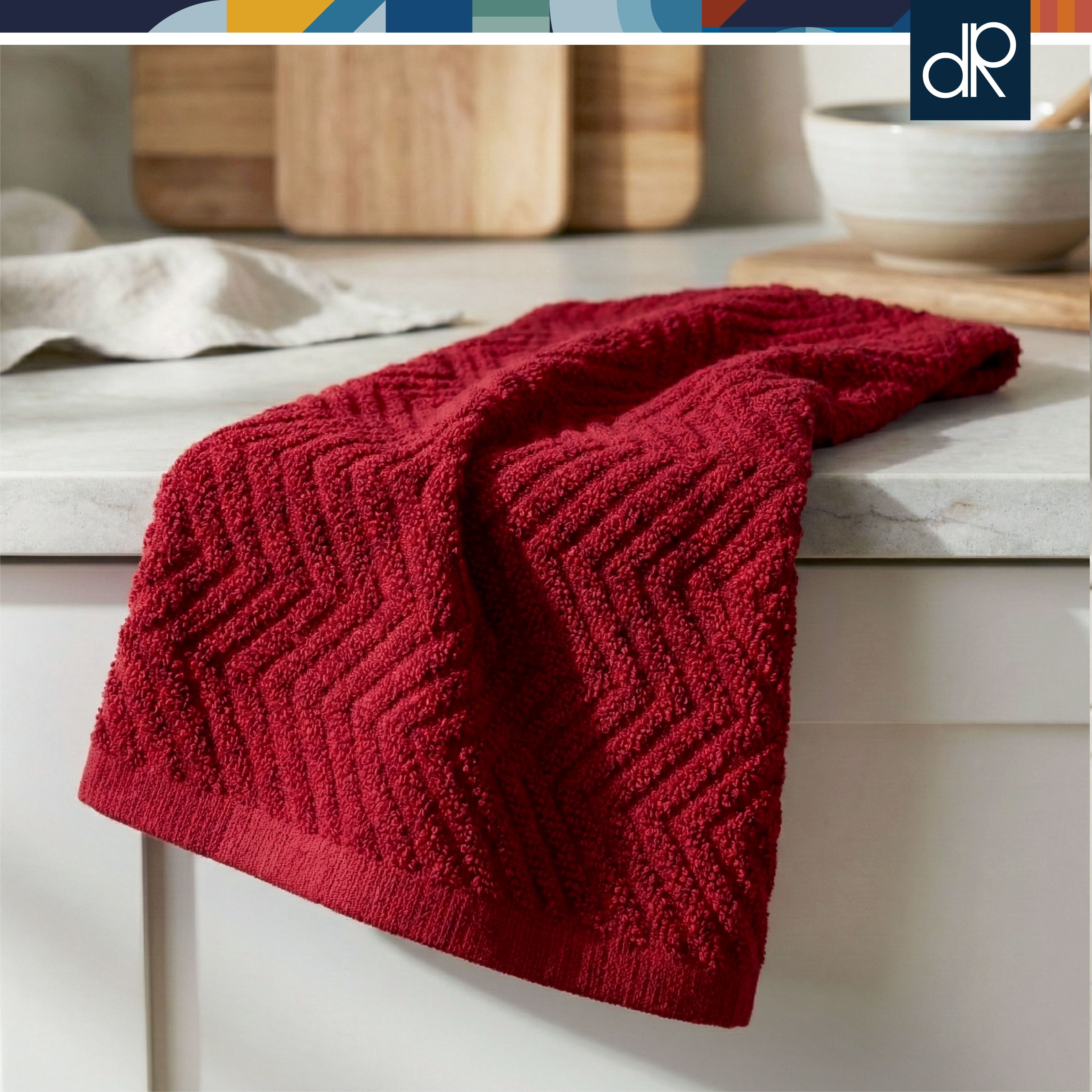 DecorRack Large Kitchen Towels Set of 4, Dish Towels, 100% Cotton, 15" x 25" Quick Drying Hand Kitchen Towels, Fall Assorted (4 Pack)