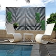 thumbnail image 3 of Neutypechic Decorative Privacy Screen Outdoor Divider with Stand Metal Corten Steel 76" x 47.2" x 15.7" Black, 3 of 5