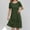B171 Army Green womens summer dresses clearance under $5, variant on Women Dresses under $10! Xqxayjr Women Summer Plus Size Midi Tshirts Sundress Short Sleeve Cotton Linen Flowy Swing Aline Homecoming Dresses Crewneck Going Out White Funaral Dresses